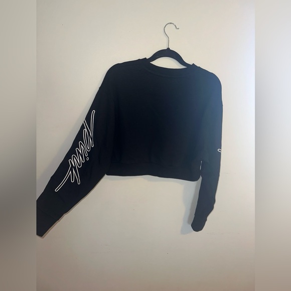 Victoria’s Secret Pink Cropped Crewneck - Black - Size X Small - Picture 2 of 3